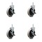 Service Caster 5 Inch Thermoplastic Wheel 1-3/8 Inch Grip Ring Stem Caster with Brakes, 4PK SCC-GR05S510-TPRS-SLB-716138-4 - alternate 2